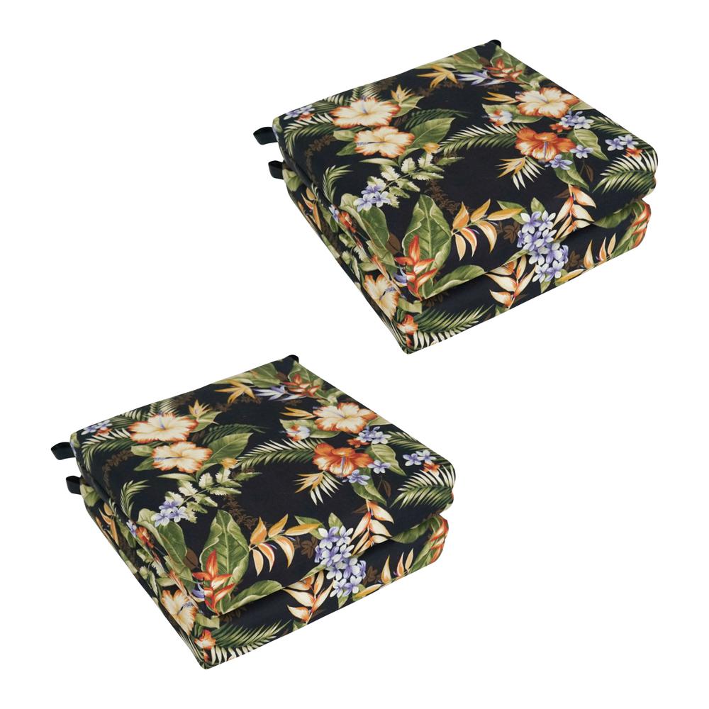 Set of 4 Outdoor Chair Cushions, Freeport Ebony. Picture 1