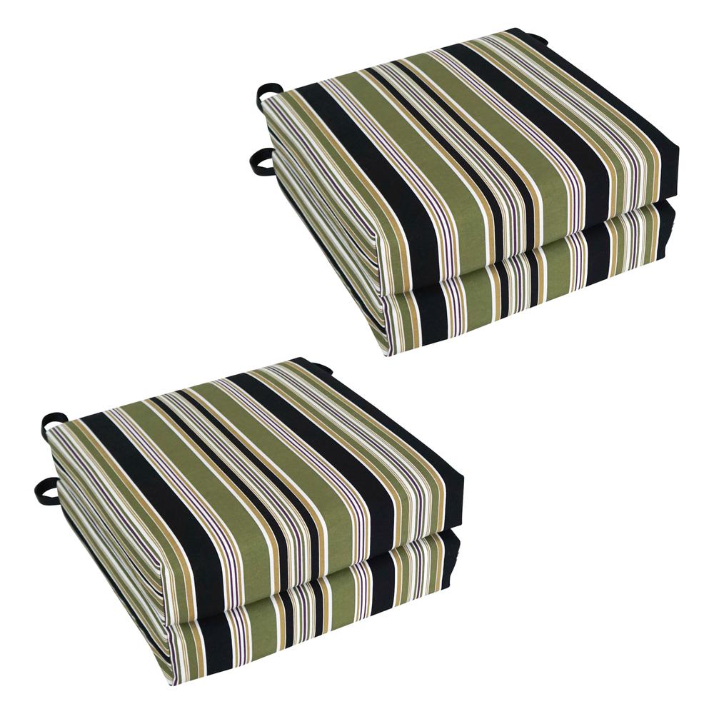 Set of 4 Outdoor Chair Cushions, Eastbay Onyx. Picture 1