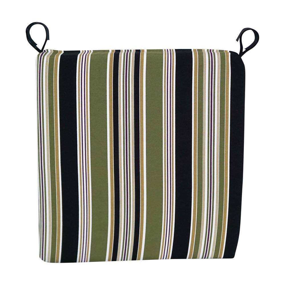 Set of 4 Outdoor Chair Cushions, Eastbay Onyx. Picture 2