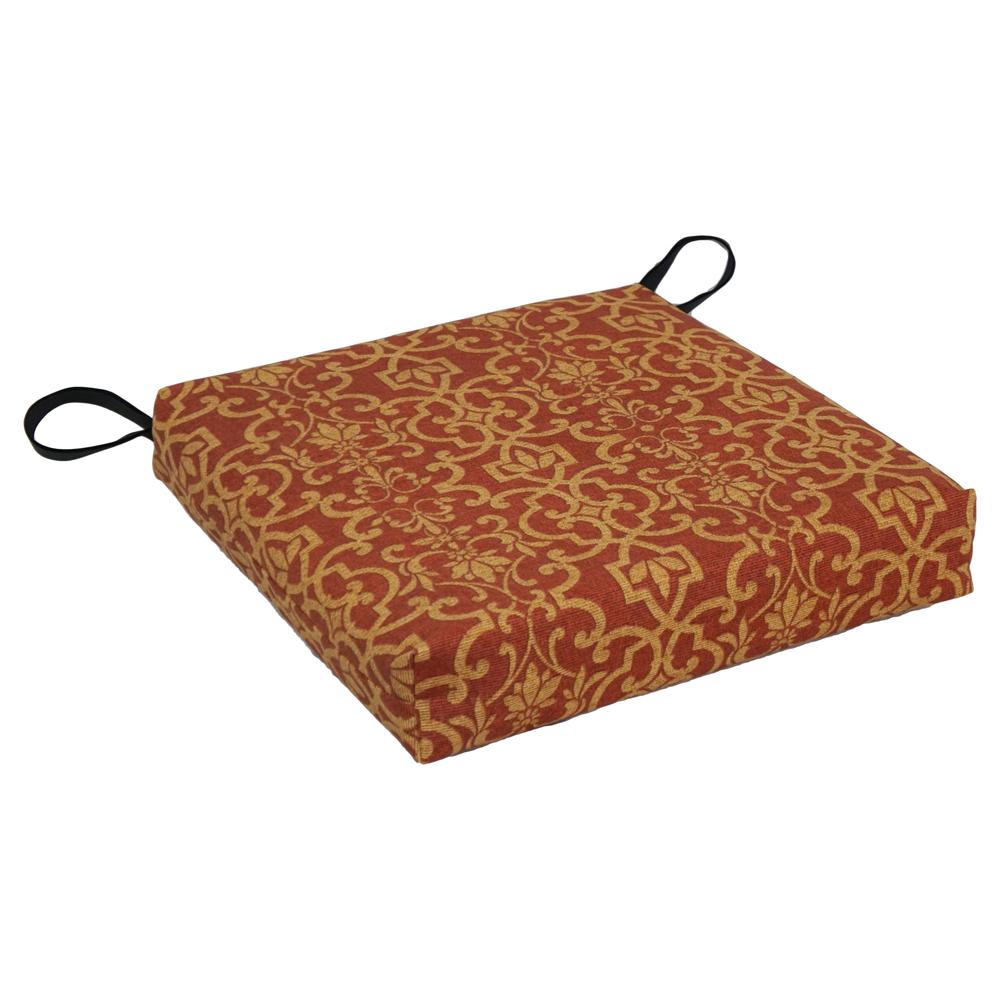 Set of 4 Outdoor Chair Cushions, Vanya Paprika. Picture 3