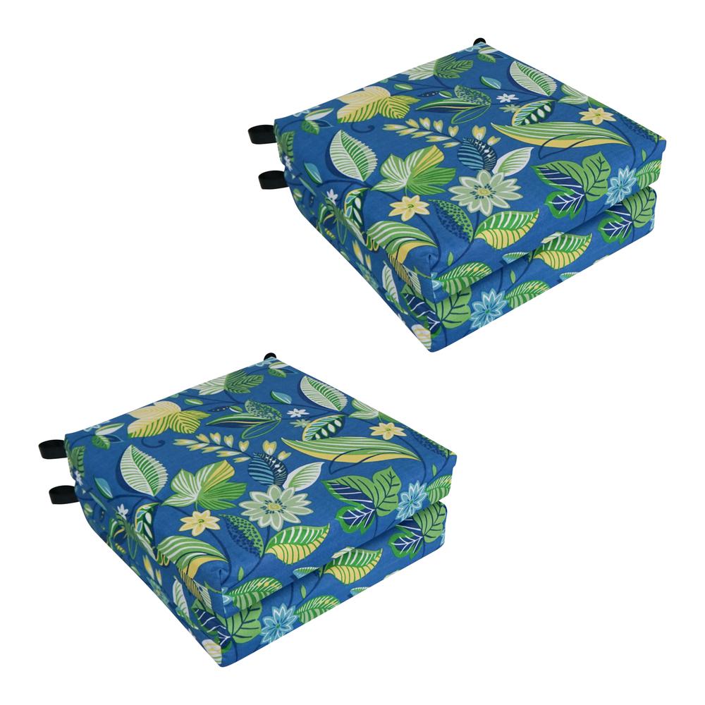 Set of 4 Outdoor Chair Cushions, Skyworks Caribbean. Picture 1