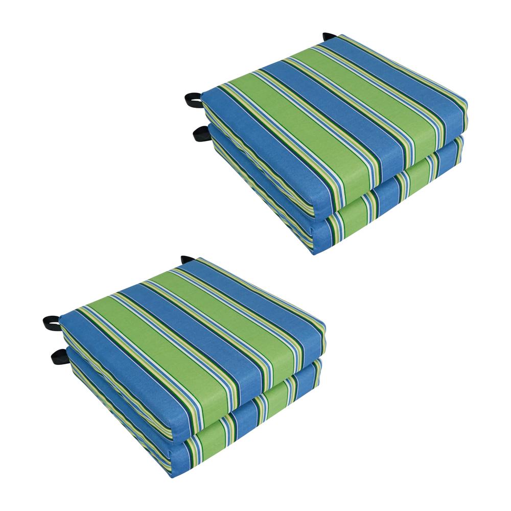 Set of 4 Outdoor Chair Cushions, Haliwell Caribbean. Picture 1