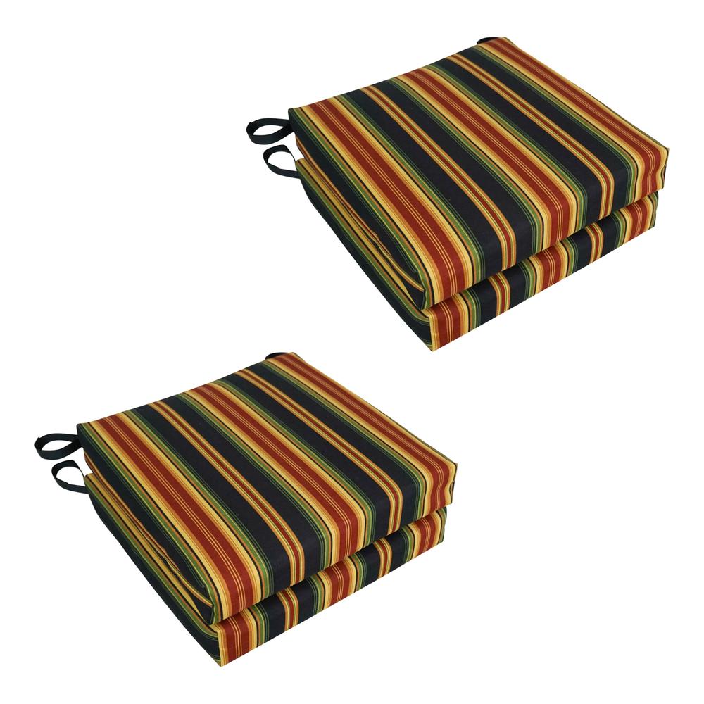 Set of 4 Outdoor Chair Cushions, Lyndhurst Raven. Picture 1