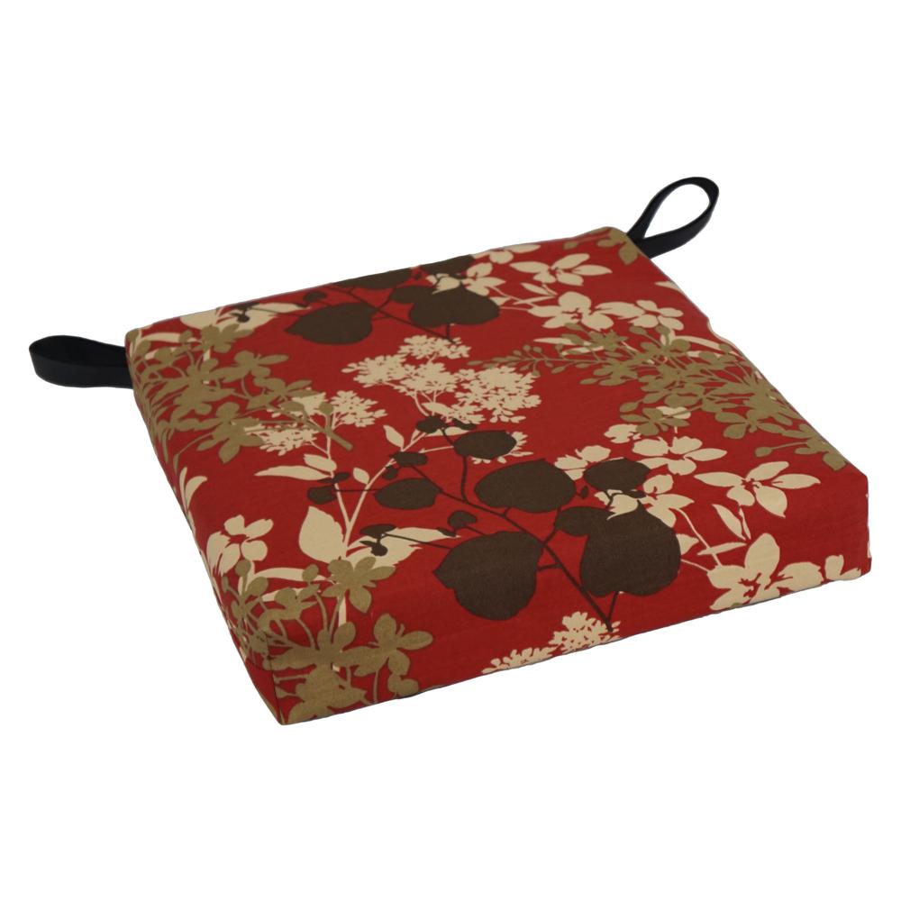 Set of 4 Outdoor Chair Cushions, Montfleuri Sangria. Picture 2