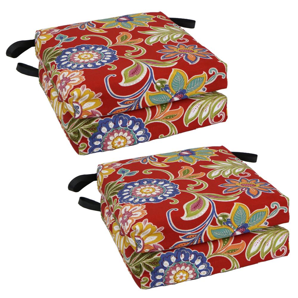 Set of 4 Outdoor Chair Cushions, Alenia Pompeii. Picture 1