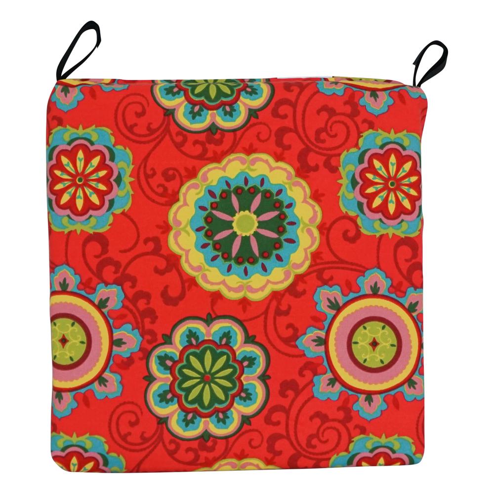 Set of 4 Outdoor Chair Cushions, Farrington Terrace Grenadine. Picture 2