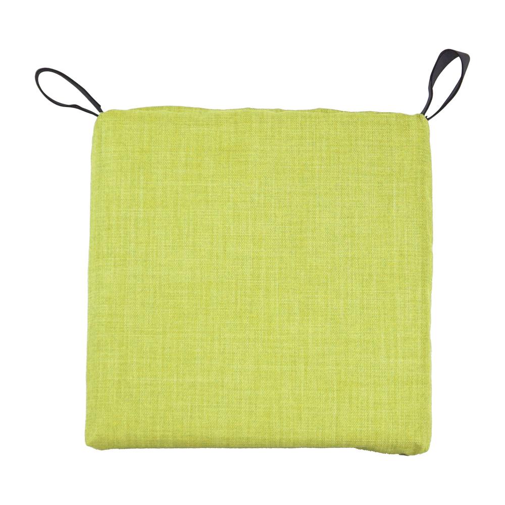 Set of 4 Outdoor Chair Cushions, Lime. Picture 2
