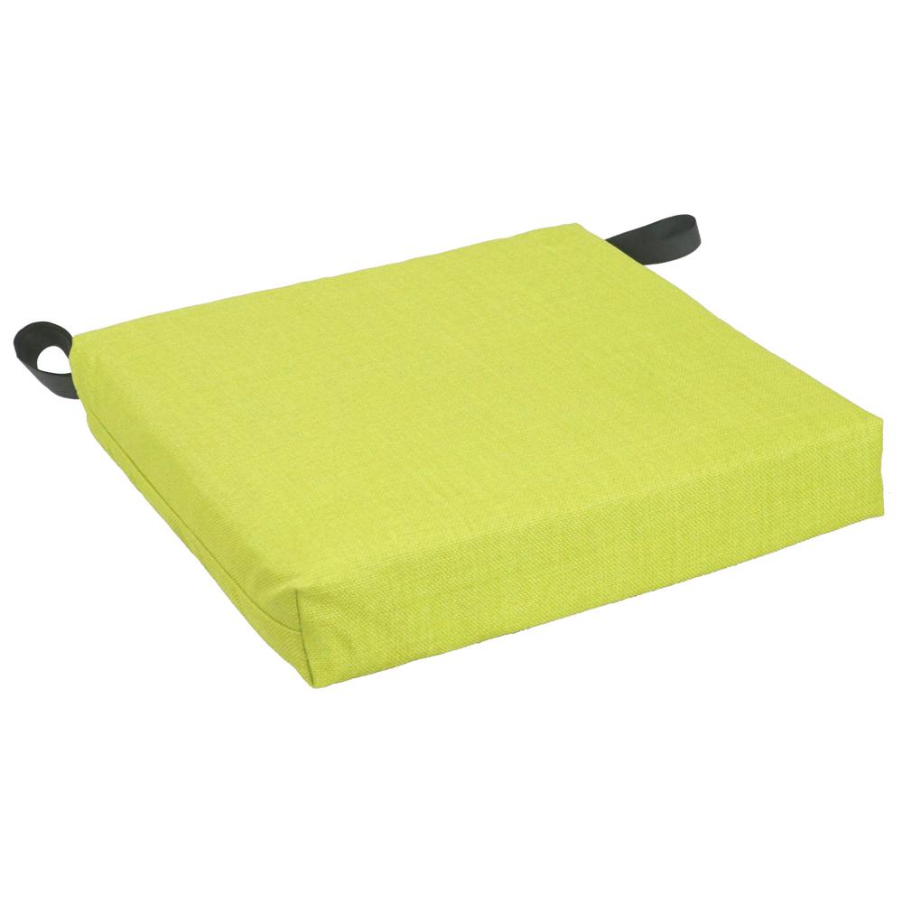 Set of 4 Outdoor Chair Cushions, Lime. Picture 3