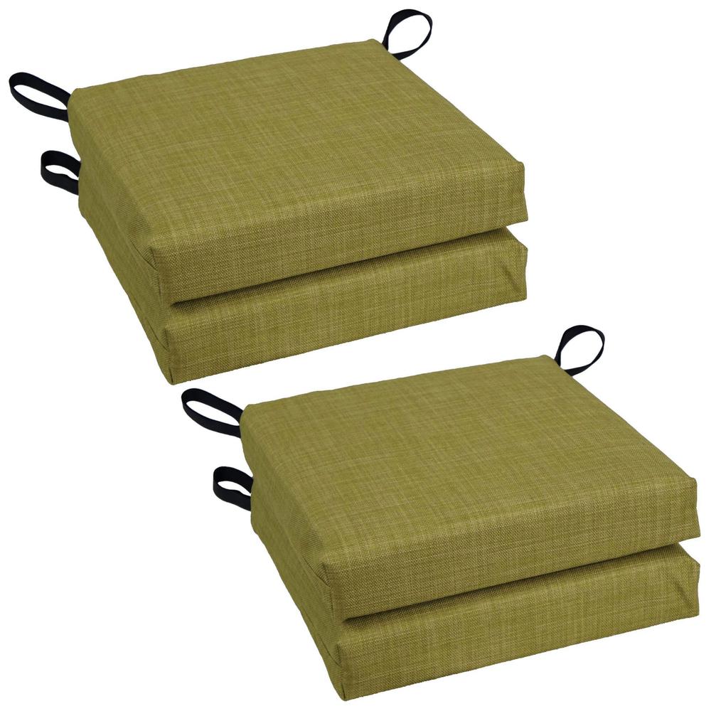 Set of 4 Outdoor Chair Cushions, Avocado. Picture 1