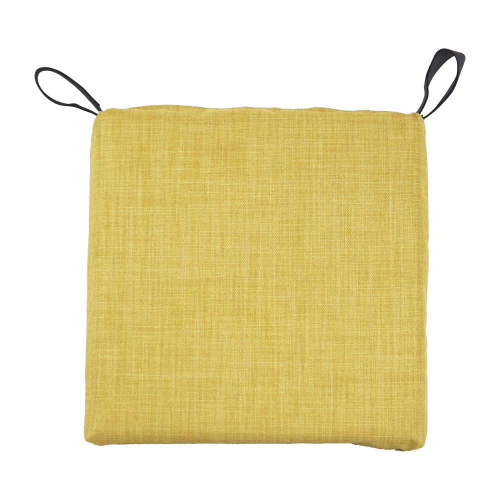 Set of 4 Outdoor Chair Cushions, Lemon. Picture 2