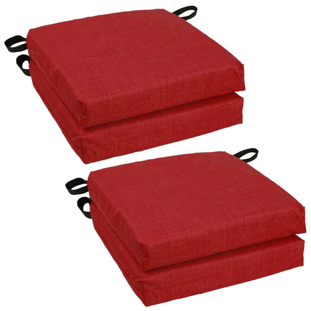Set of 4 Outdoor Chair Cushions, Paprika. Picture 1
