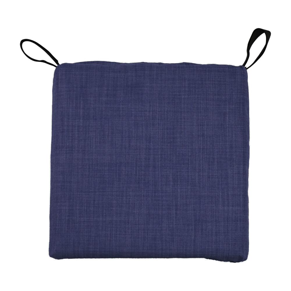 Set of 4 Outdoor Chair Cushions, Azul. Picture 2