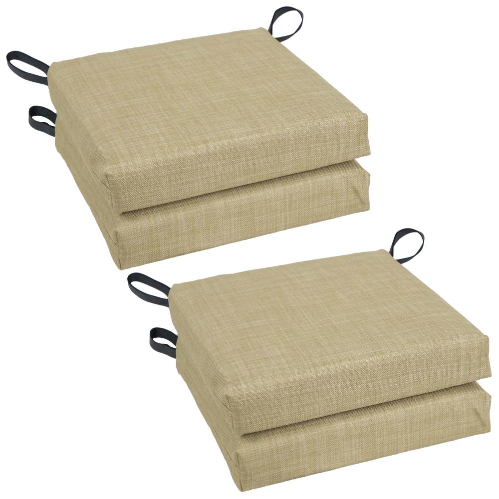 Set of 4 Outdoor Chair Cushions, Sandstone. Picture 1