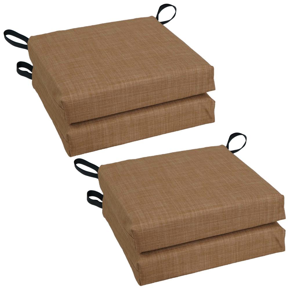 Set of 4 Outdoor Chair Cushions, Mocha. Picture 1