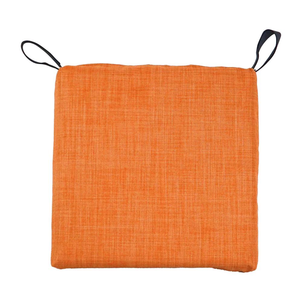 Set of 4 Outdoor Chair Cushions, Tangerine Dream. Picture 2
