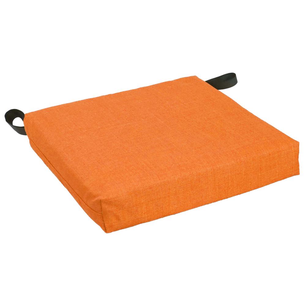 Set of 4 Outdoor Chair Cushions, Tangerine Dream. Picture 3