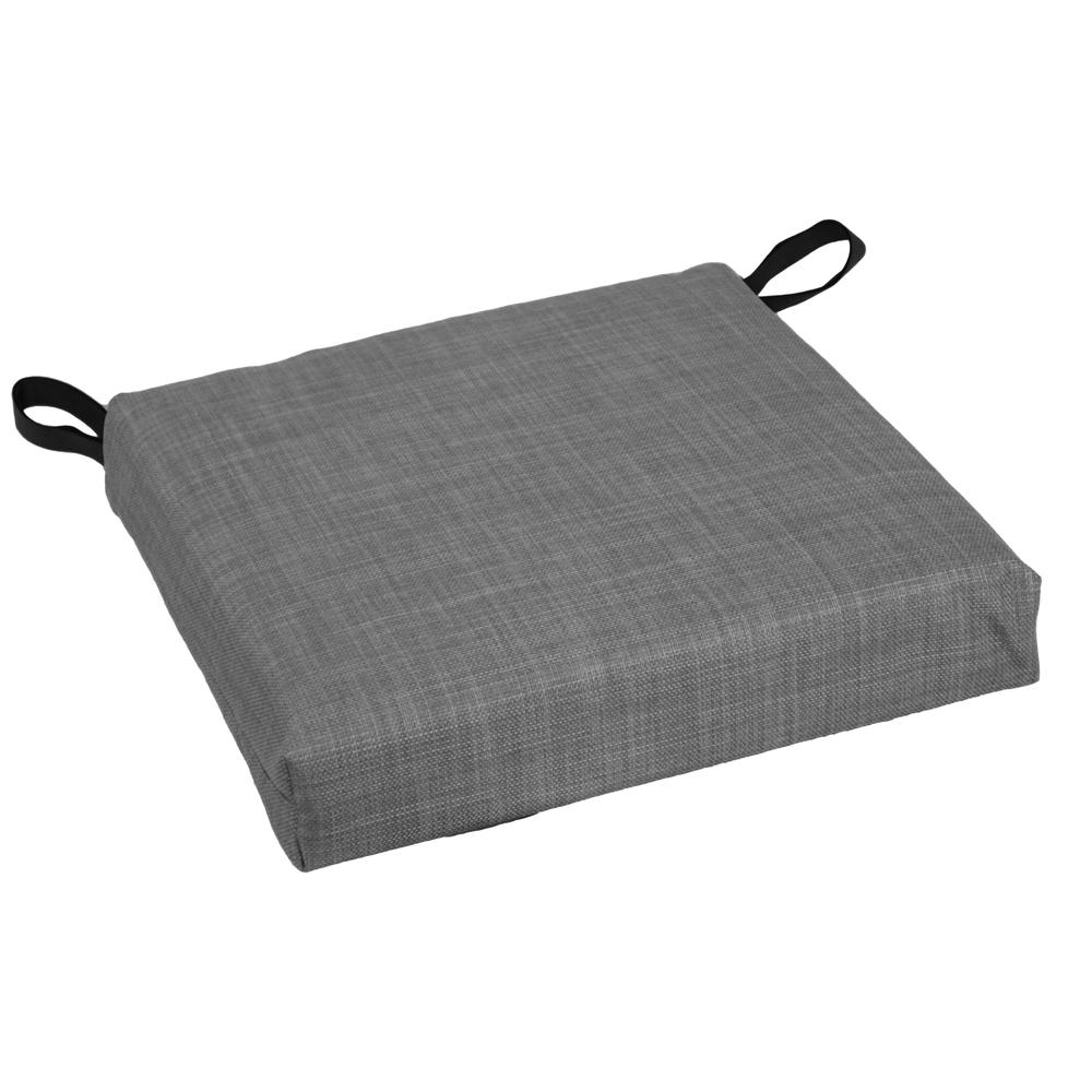 Set of 4 Outdoor Chair Cushions, Cool Gray. Picture 3