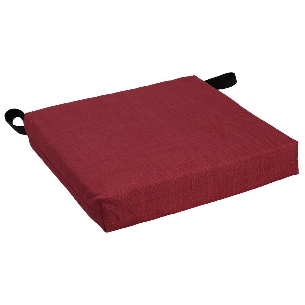 Set of 4 Outdoor Chair Cushions, Merlot. Picture 3