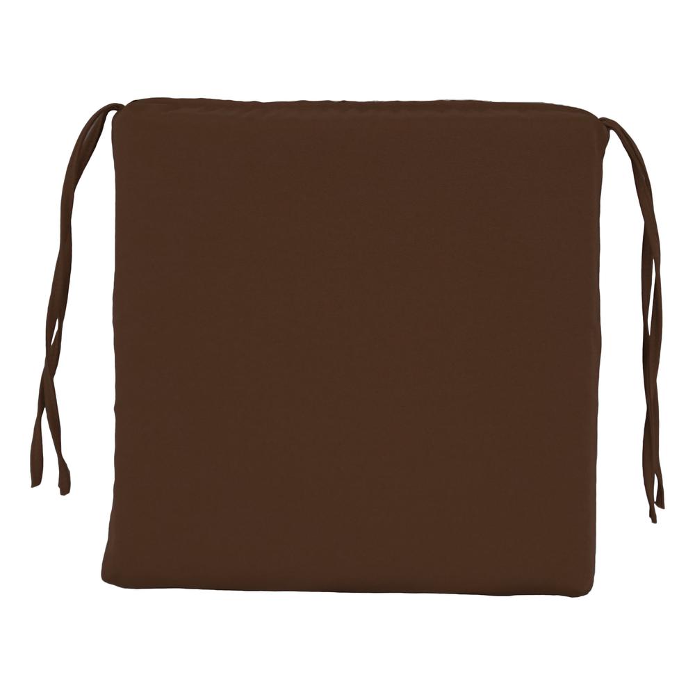 Blazing Needles Set of 4 Indoor Twill Chair Cushions, Chocolate. Picture 2