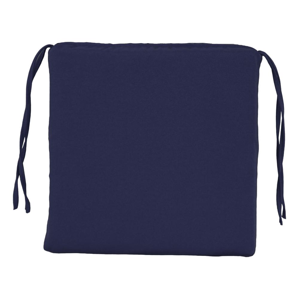 Blazing Needles Set of 4 Indoor Twill Chair Cushions, Navy. Picture 2