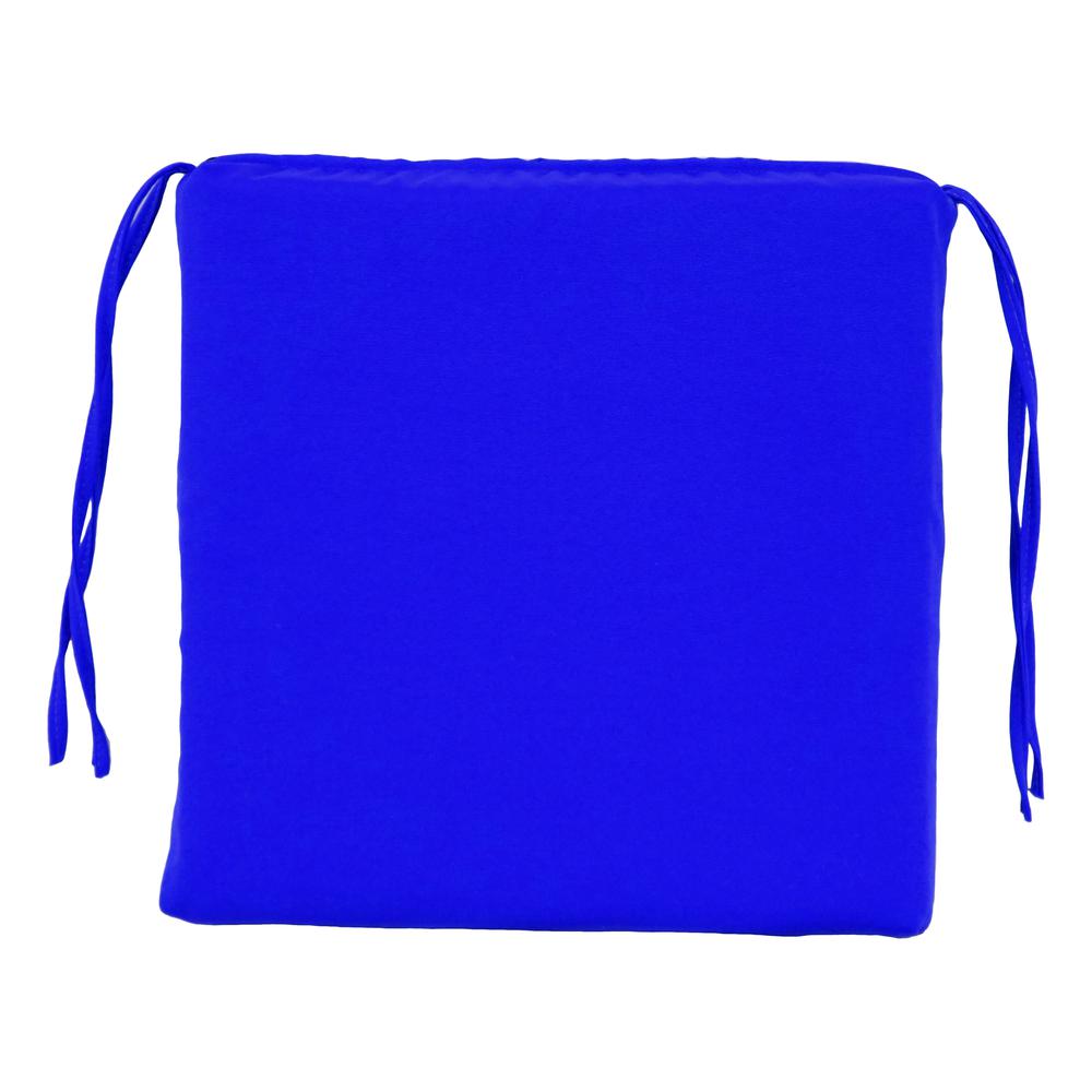 Blazing Needles Set of 4 Indoor Twill Chair Cushions, Royal Blue. Picture 2