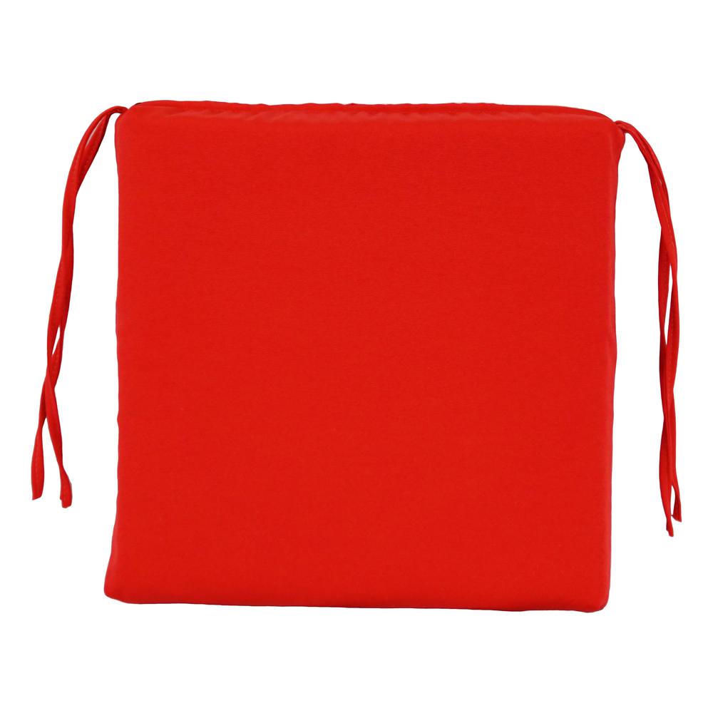 Blazing Needles Set of 4 Indoor Twill Chair Cushions, Red. Picture 2