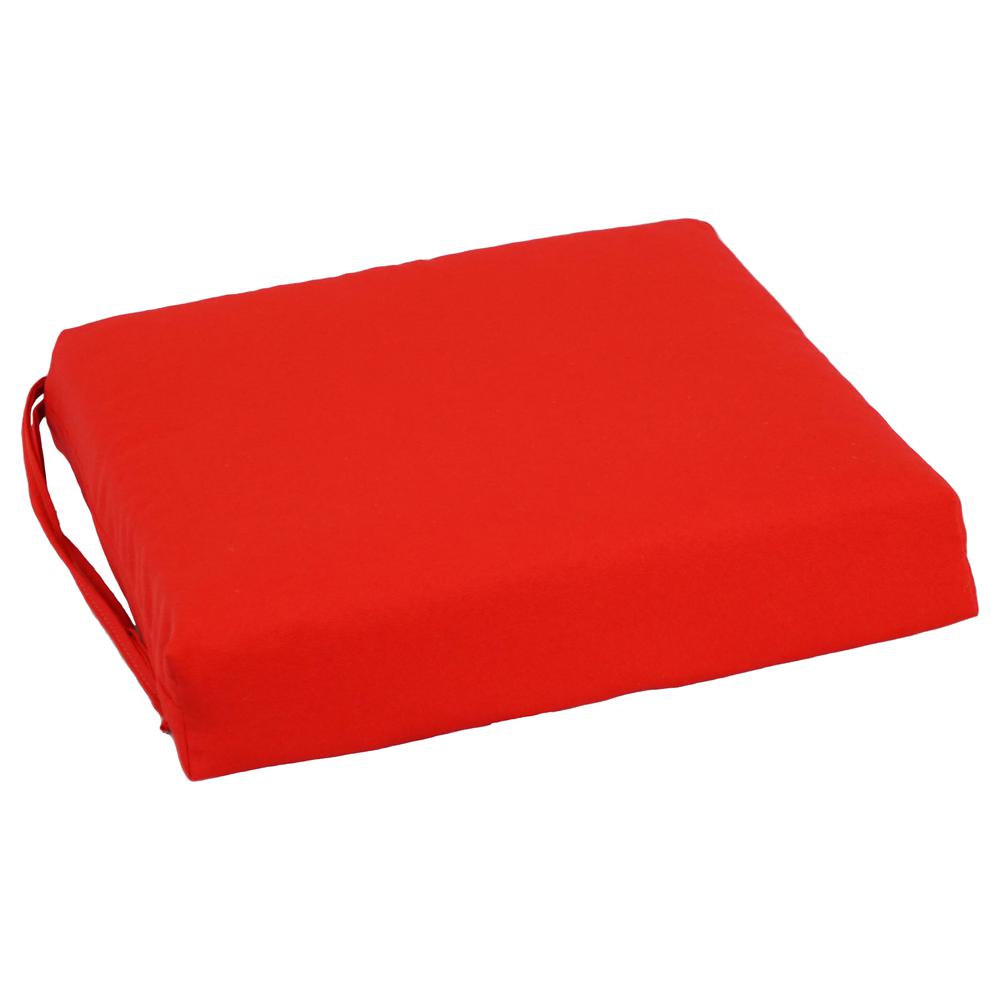Blazing Needles Set of 4 Indoor Twill Chair Cushions, Red. Picture 3