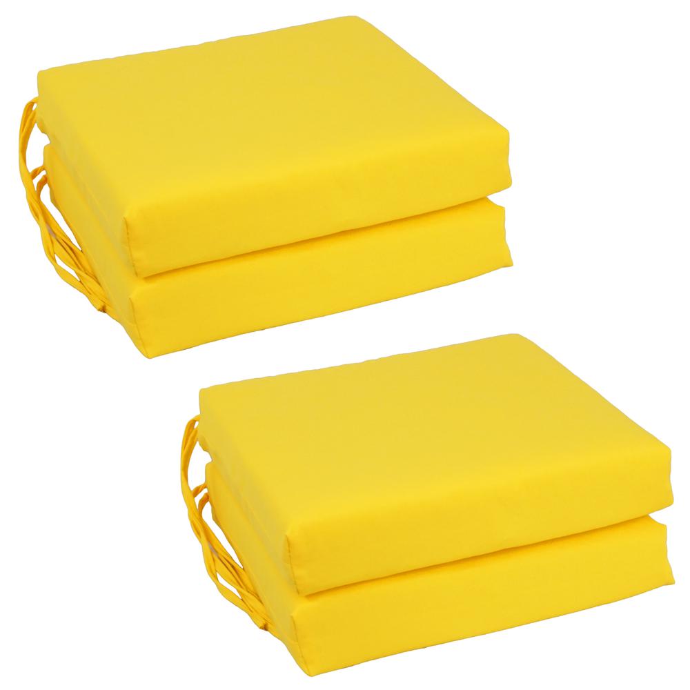 Blazing Needles Set of 4 Indoor Twill Chair Cushions, Sunset. Picture 1