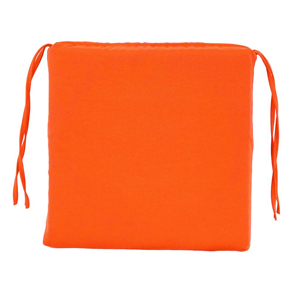 Blazing Needles Set of 4 Indoor Twill Chair Cushions, Tangerine Dream. Picture 2