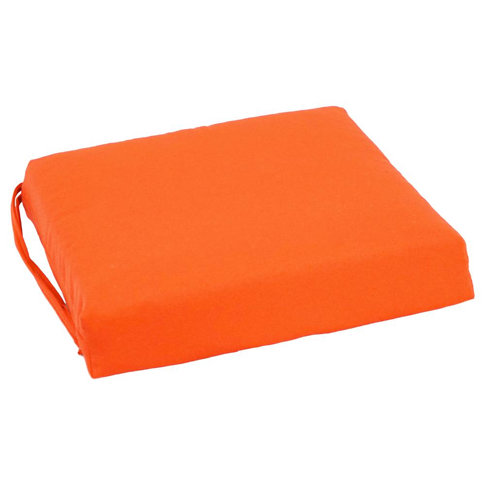 Blazing Needles Set of 4 Indoor Twill Chair Cushions, Tangerine Dream. Picture 3