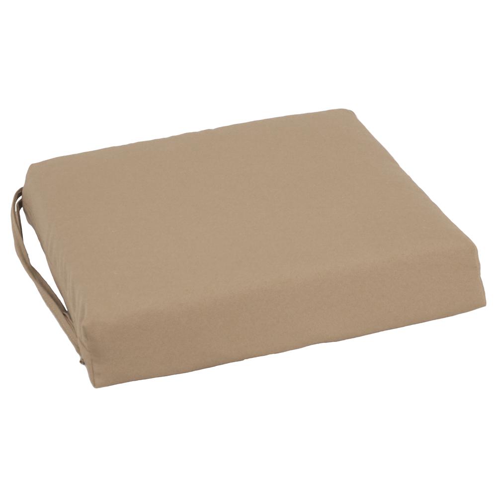 Blazing Needles Set of 4 Indoor Twill Chair Cushions, Toffee. Picture 3