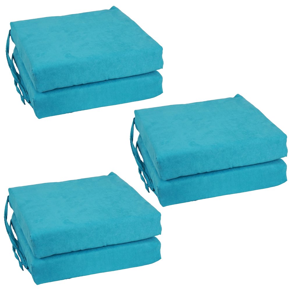 16-inch Premium Solid Polyester Indoor Square Chair Cushions (Set of 6). Picture 1