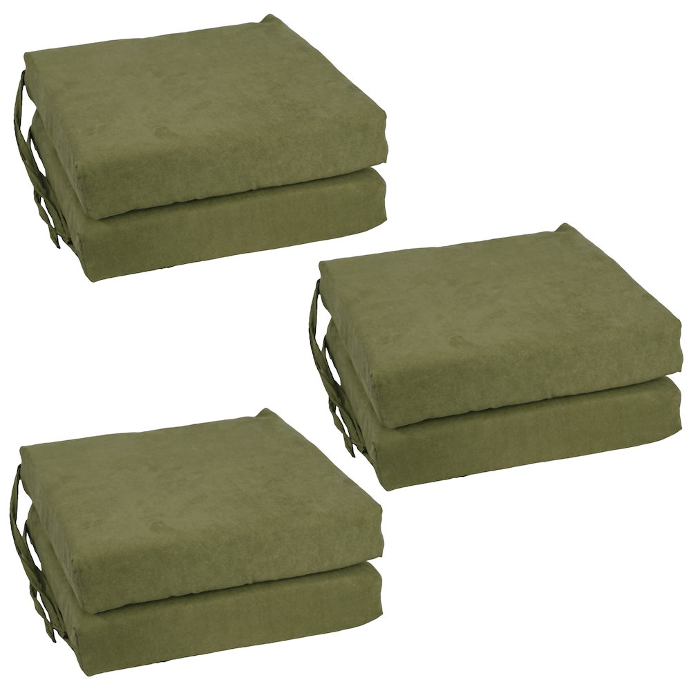 16-inch Premium Solid Polyester Indoor Square Chair Cushions (Set of 6). Picture 1