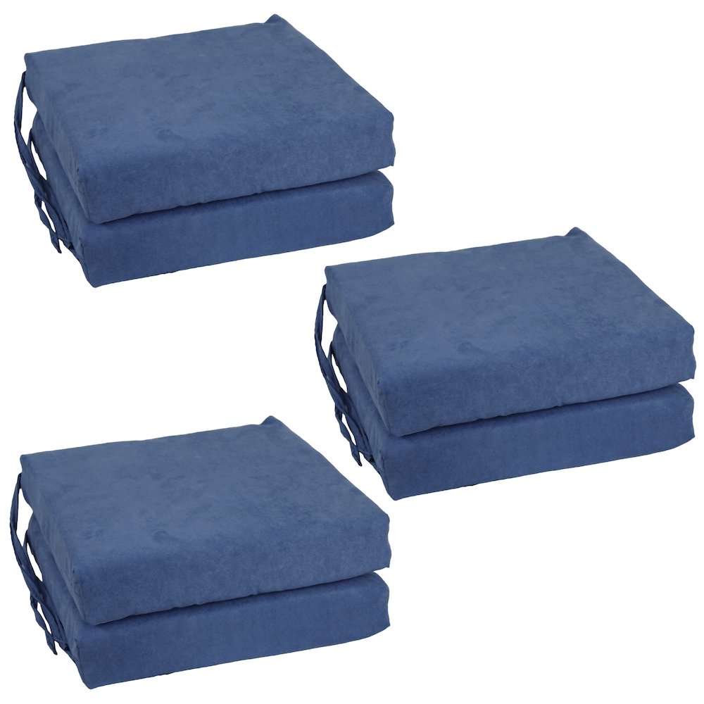 16-inch Premium Solid Polyester Indoor Square Chair Cushions (Set of 6). Picture 1