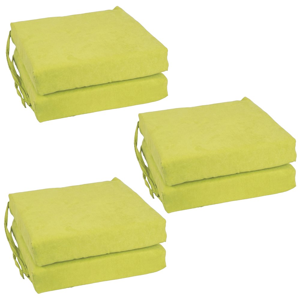 16-inch Premium Solid Polyester Indoor Square Chair Cushions (Set of 6). Picture 1