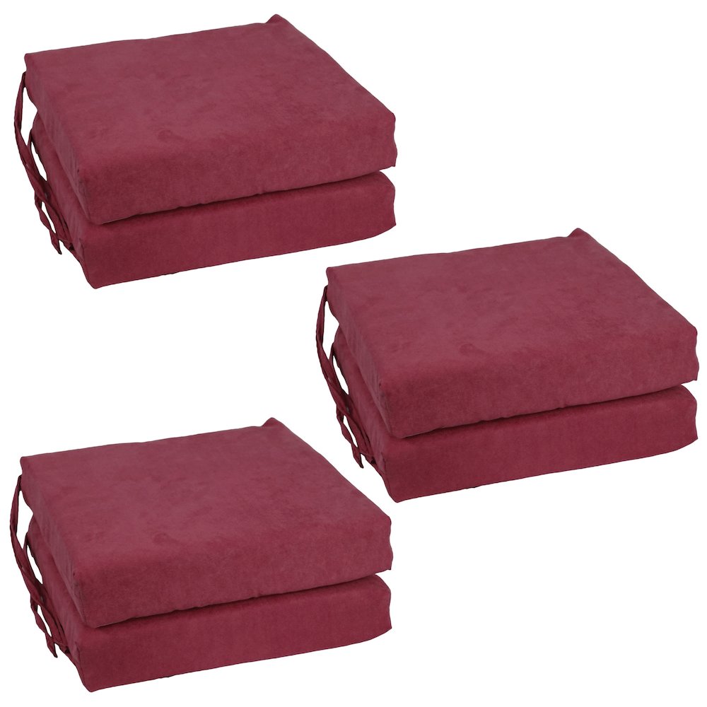 16-inch Premium Solid Polyester Indoor Square Chair Cushions (Set of 6). Picture 1