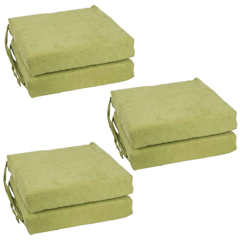 16-inch Premium Solid Polyester Indoor Square Chair Cushions (Set of 6). Picture 1