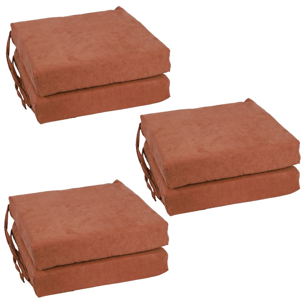 16-inch Premium Solid Polyester Indoor Square Chair Cushions (Set of 6). Picture 1