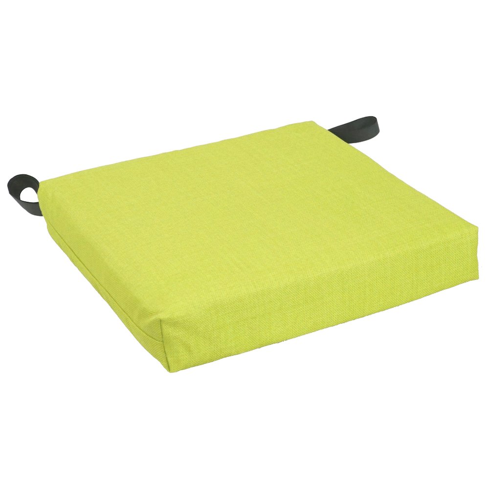 16-inch Spun Polyester Solid Outdoor Square Chair Cushions (Set of 6). Picture 3