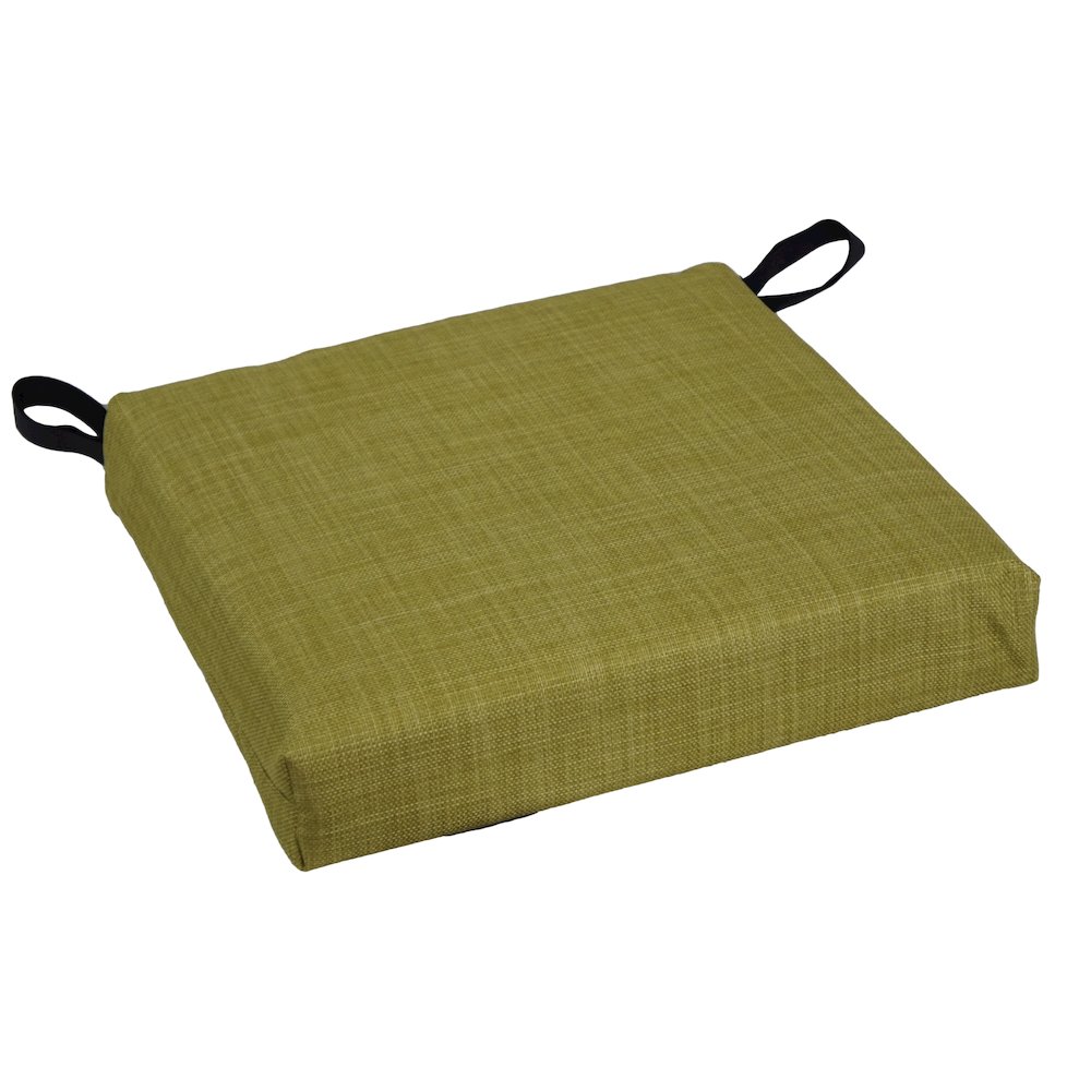16-inch Spun Polyester Solid Outdoor Square Chair Cushions (Set of 6). Picture 3