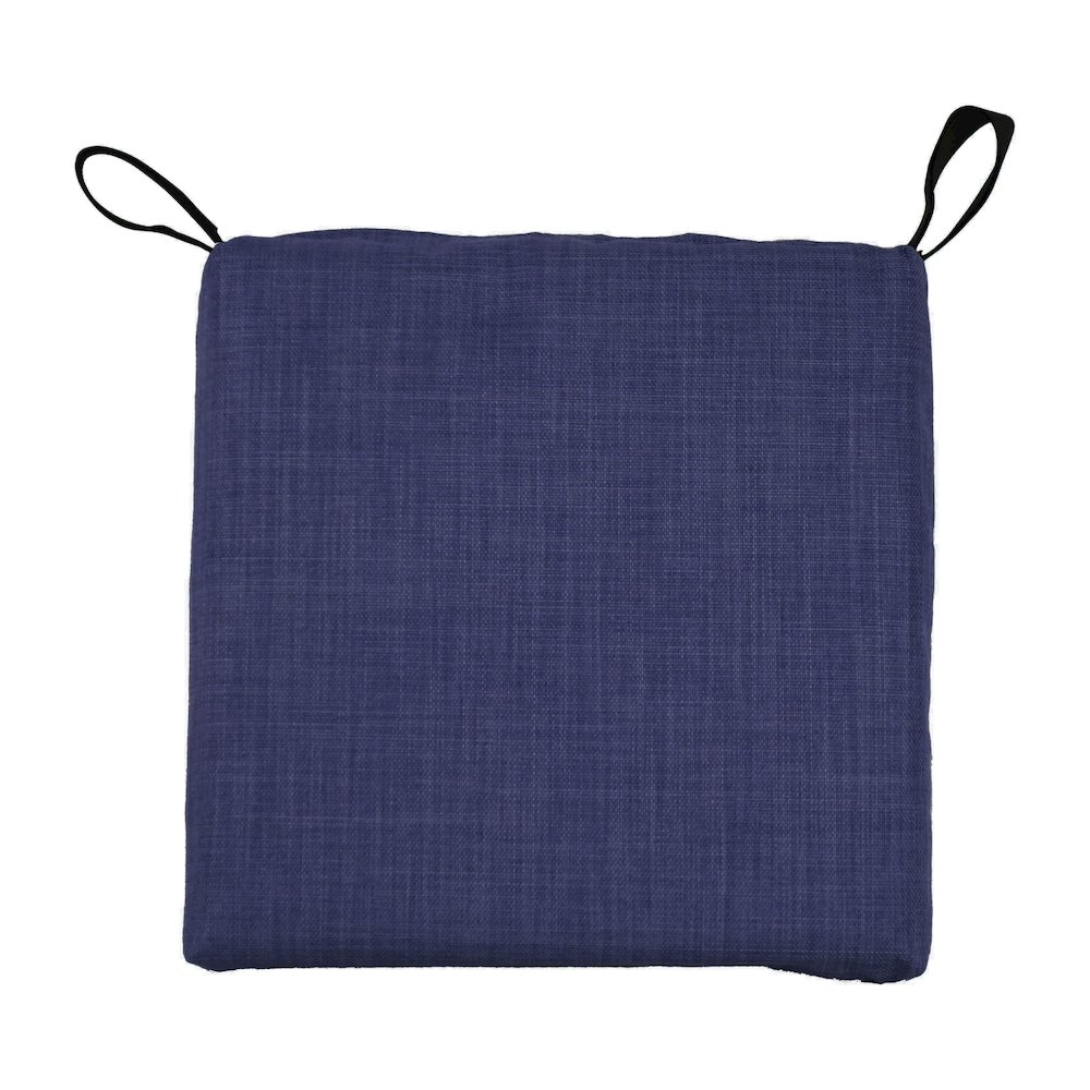 16-inch Spun Polyester Solid Outdoor Square Chair Cushions (Set of 6). Picture 2