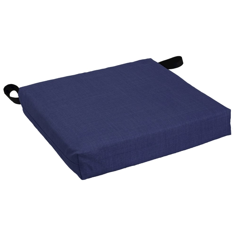 16-inch Spun Polyester Solid Outdoor Square Chair Cushions (Set of 6). Picture 3