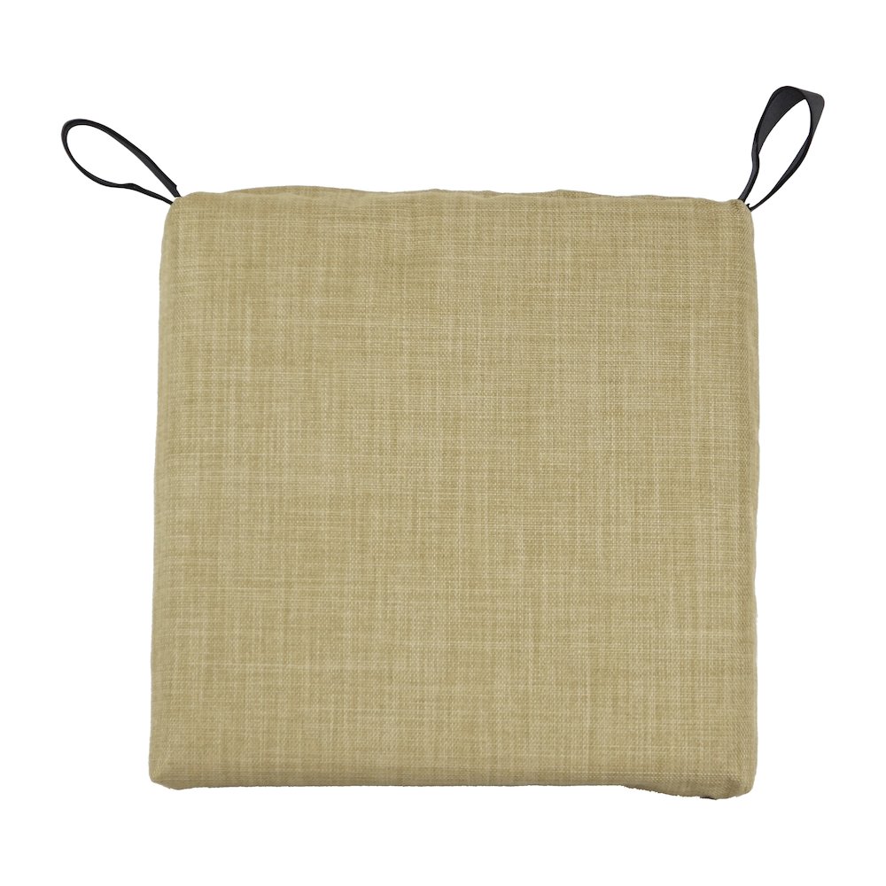 16-inch Spun Polyester Solid Outdoor Square Chair Cushions (Set of 6). Picture 2