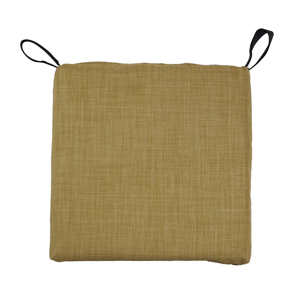 16-inch Spun Polyester Solid Outdoor Square Chair Cushions (Set of 6). Picture 2