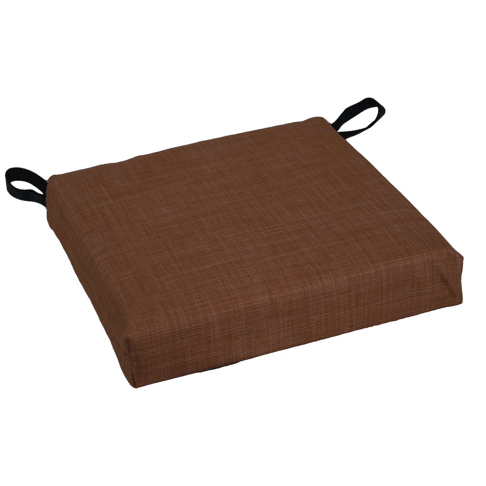 16-inch Spun Polyester Solid Outdoor Square Chair Cushions (Set of 6). Picture 3
