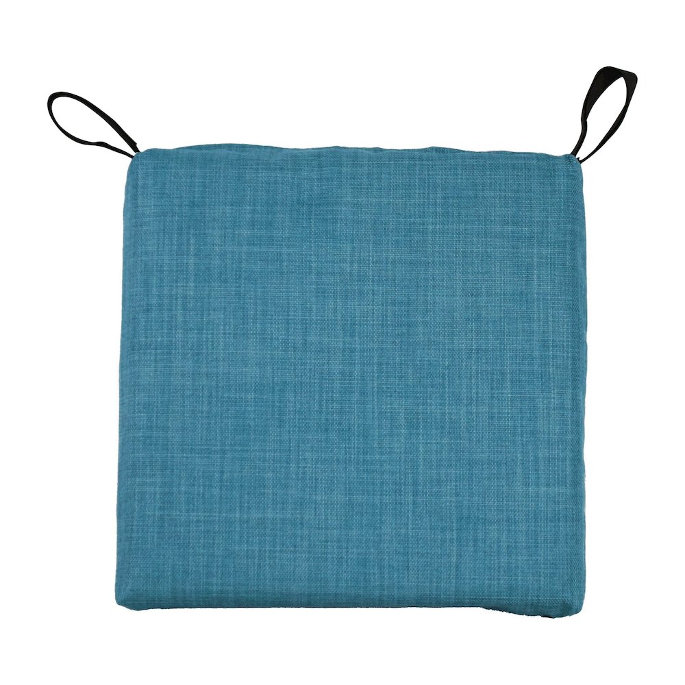 16-inch Spun Polyester Solid Outdoor Square Chair Cushions (Set of 6). Picture 2