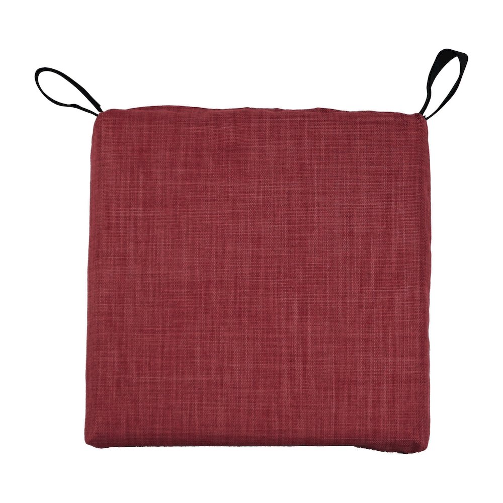 16-inch Spun Polyester Solid Outdoor Square Chair Cushions (Set of 6). Picture 2