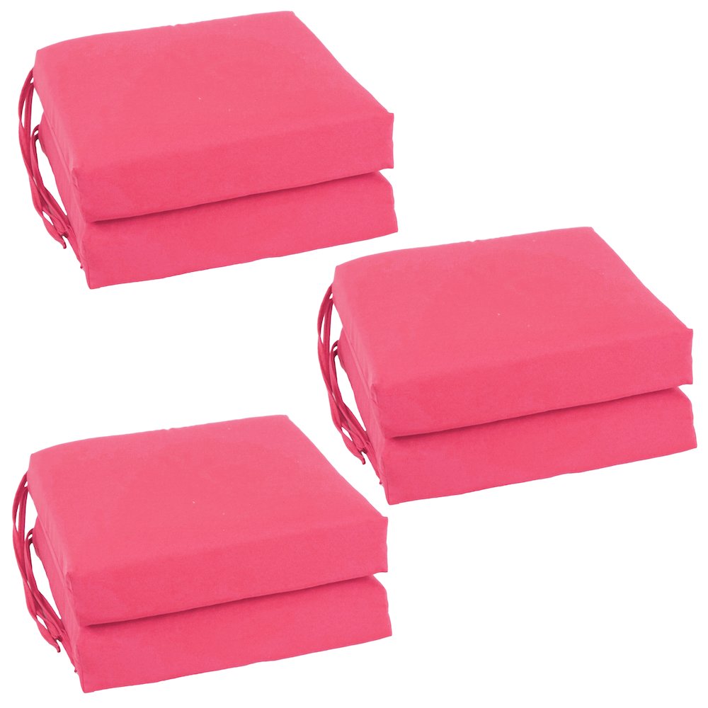 16-inch Twill Indoor Square Chair Cushions (Set of 6). Picture 1