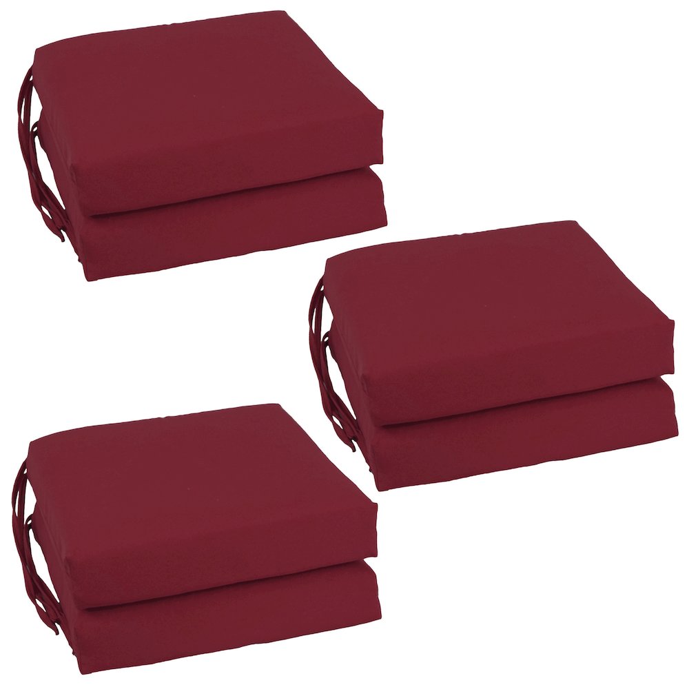 16-inch Twill Indoor Square Chair Cushions (Set of 6). Picture 1