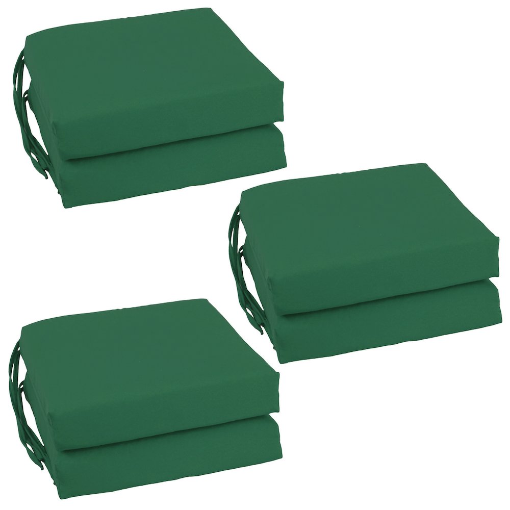 16-inch Twill Indoor Square Chair Cushions (Set of 6). Picture 1